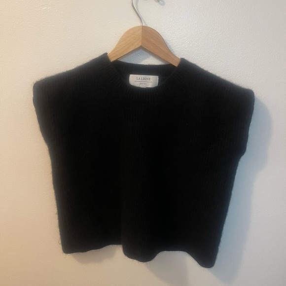 La Ligne Sweaters - LA LIGNE 100% cashmere ribbed cropped sleeveless sweater.